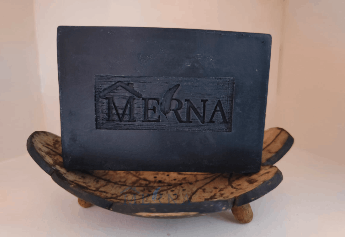 Merna Homemade Cold Processed Activated Charcoal Soap (90g)