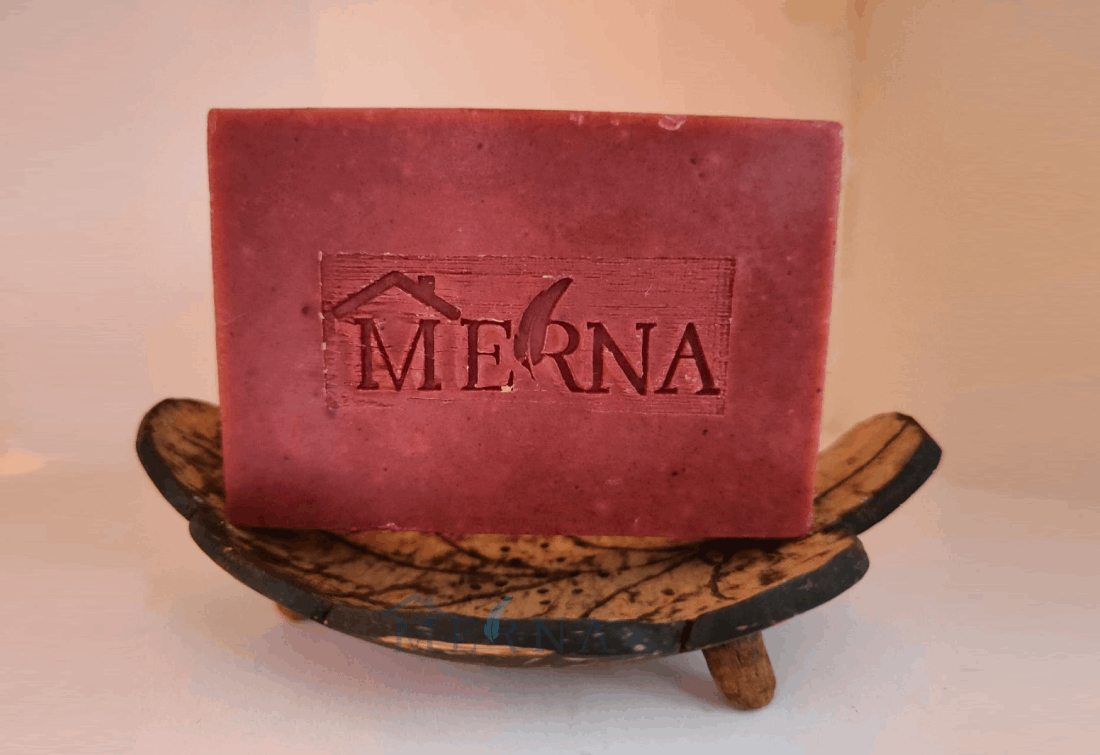 Merna Homemade Cold Processed Beetroot And Manjistha Soap (90g)