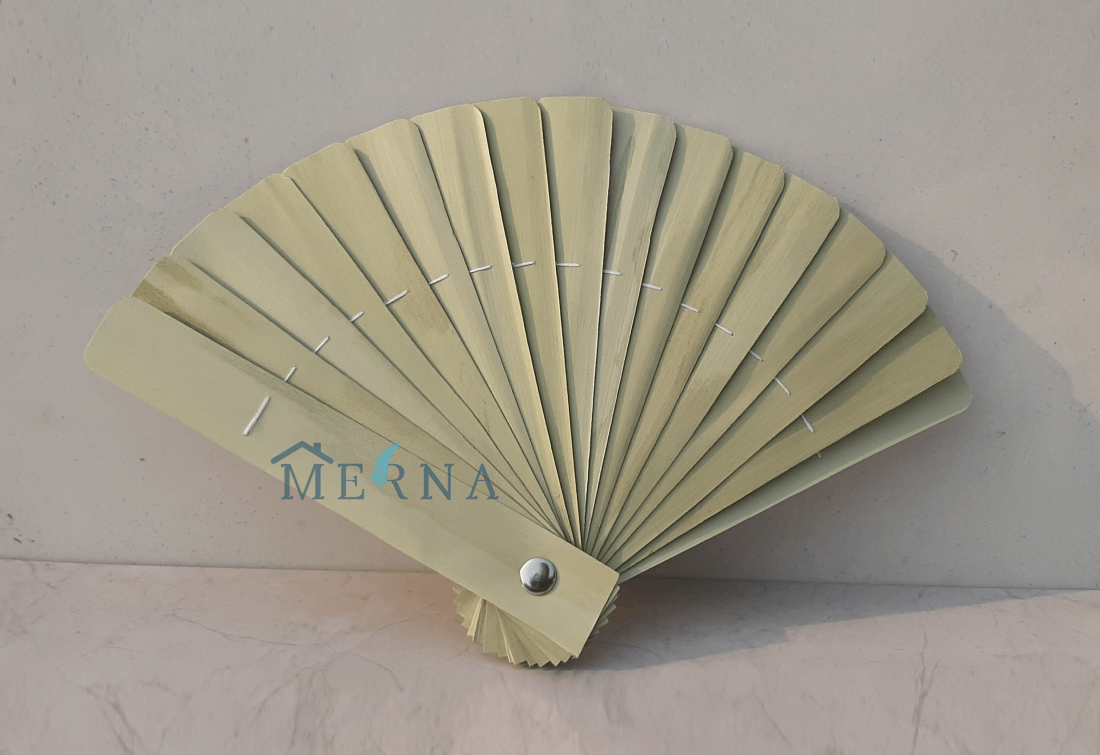 Merna Handmade Traditional Palm Leaf Foldable Hand Fan