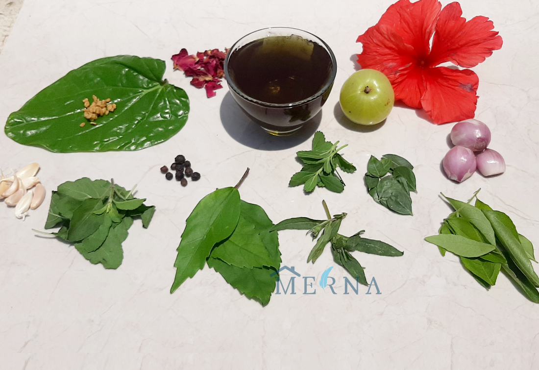 Merna Homemade Herbal Hair Oil (200 ml)