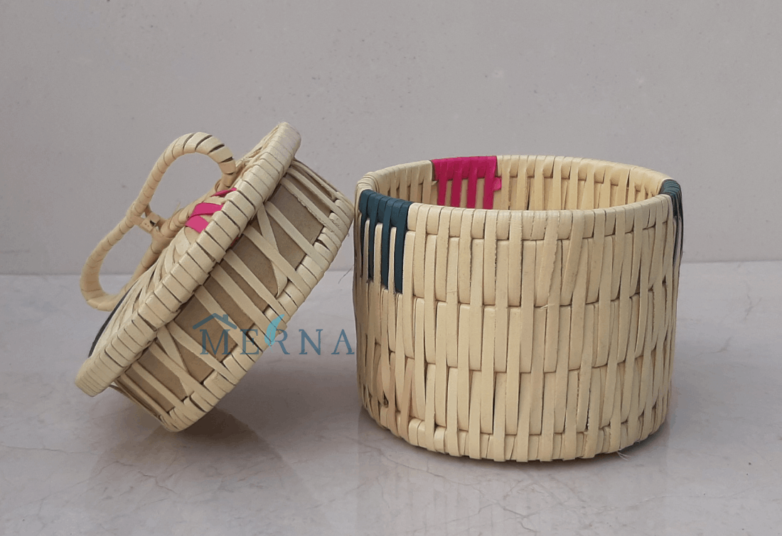 Merna Handmade Palm Leaf Jewelry Box
