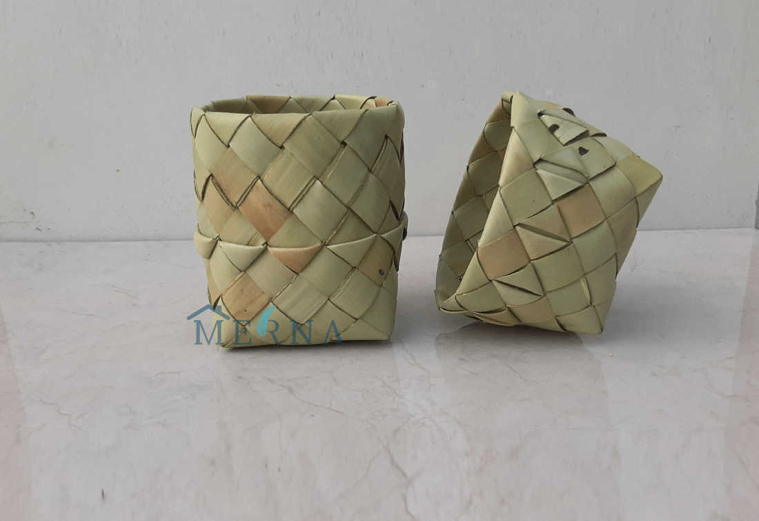 Merna Handmade Palm Leaf Small Boxes