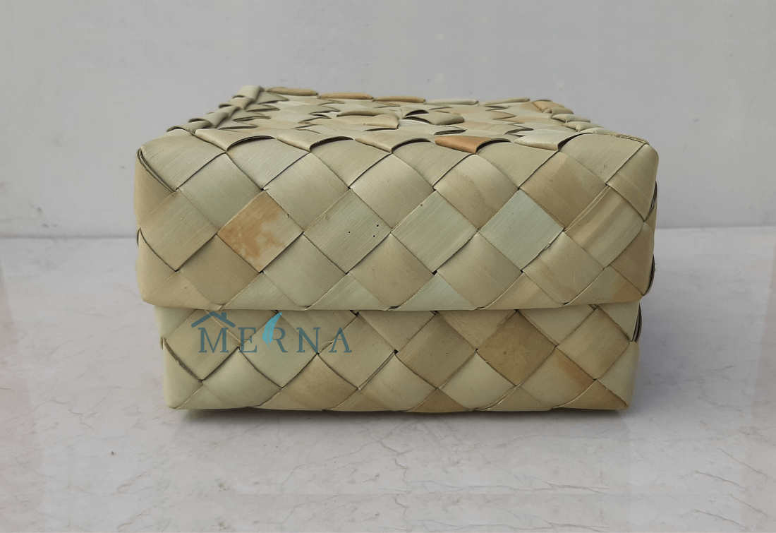 Merna Handmade Palm Leaf Spice Box (9 Partition)